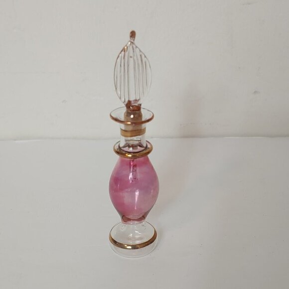 Vintage Glass Mini Perfume Bottle Eastern Boho 2 Piece NIB - Picture 2 of 8